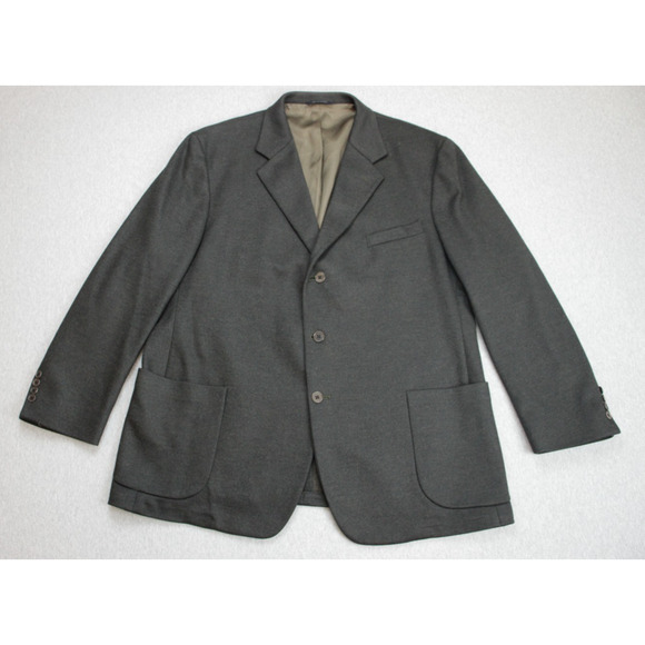 Brooks Brothers Blazer Mens 48R Gray 100% Wool 3 Buttons Unstructured - Picture 2 of 10